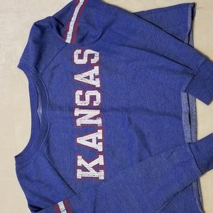 KU crop top sweatshirt